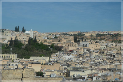Overlooking the old city of Fes, the Fez Medina