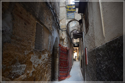 Typical narrow alley off the main walkways in the medina
