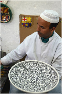 Pottery craftsman in Fez