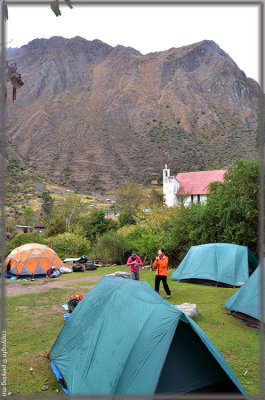 Our camp site is situated at the Huayllabamba Valley