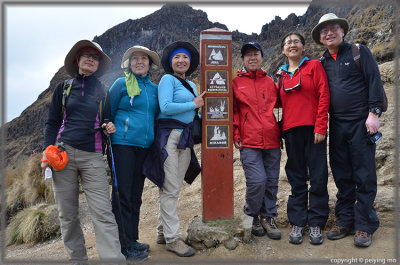 The official sign - Dead Woman's Pass at 4215m