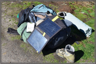 Solar panel to power satellite phone in case of emergency