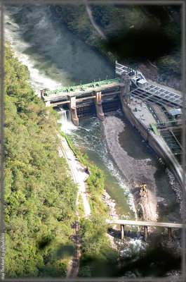 Huge dam over Rio Urubamba