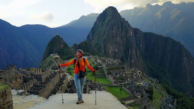 Arriving at Machu Picchu