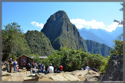 People line up to get to Huayna Picchu - the Gate of the Moon