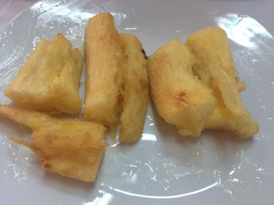 Fried yuccas are common starters