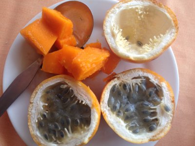 Granadilla and papaya