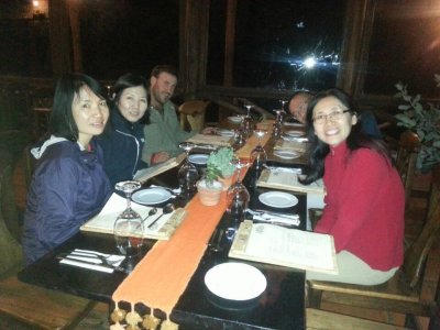 Formal dining at our lodge in Sacred Valley