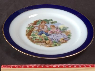 Antique China Plate with Gold Trim