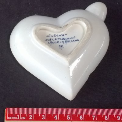 Delft Holland Heart Shaped Ashtray - dated '74