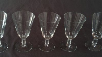 Lead Crystal Wine Glasses - Set of 5