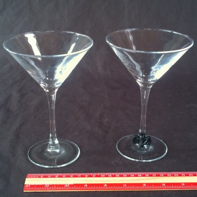 Pair of Large Martini Glasses