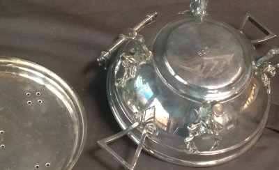 Antique Sterling Butter Keeper - Bottom