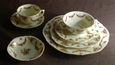 Antique Fine China Place Setting