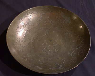 Antique Chinese Brass Platter