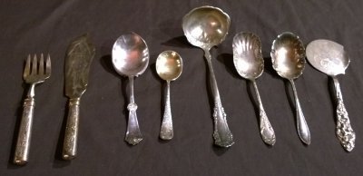 Assorted Silver Serving Spoons