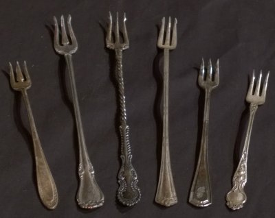 Assorted Silver Cocktail / Pickle Forks