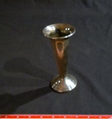 Silver on Copper Bud Vase - Made in NY