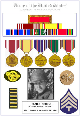 Gallery #10 -       WWII Medals & Awards 56th Sig Bn        US Army