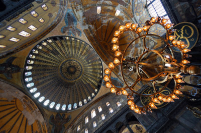 Dome and Chandelier - Hagia Sophia