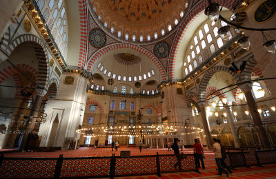 Inside the Sleymaniye Mosque
