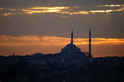 Silhouette at Sunset - Sleymaniye Mosque