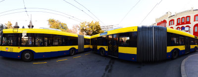 Articulated buses, Belgrade, Serbia