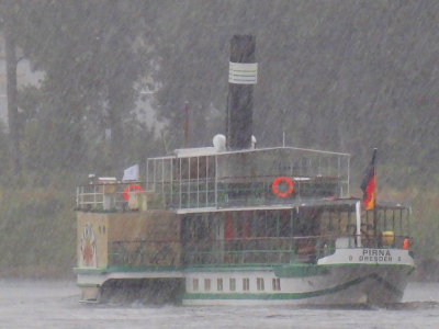 steamboat in the rain