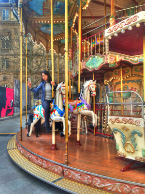 merry go round selfie, Le Marais