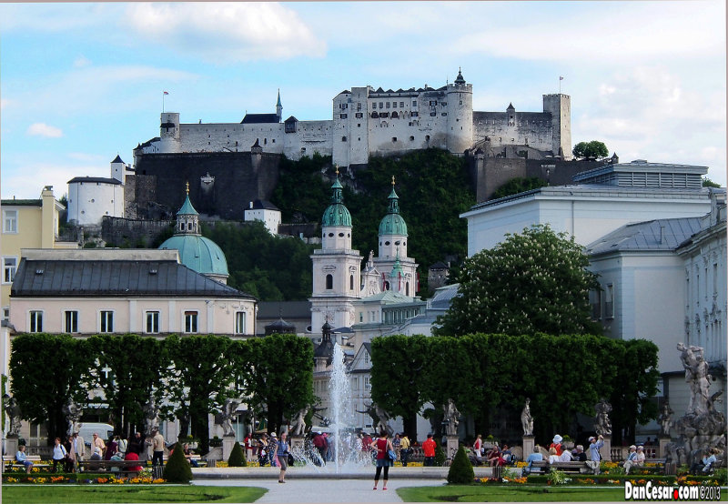 Salzburg from Mirabell Gardens