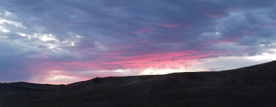 Sunset outside Gooding City of Rocks