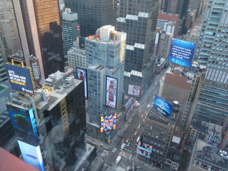 New York City view from 35th floor of the Doubletree suites Times Square