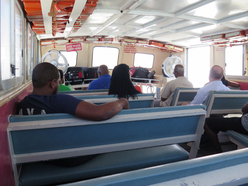 on the ferry between Anguilla and Marigot