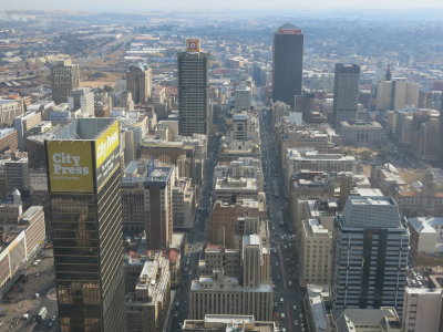 Johannesburg downtown view from Top of Africa