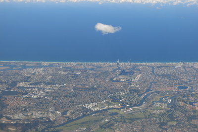 Gold Coast from a Melbourne to Brisbane flight 