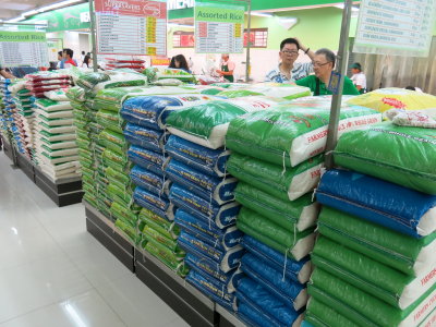 Manila rice for sale in supermarket