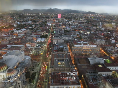 Mexico city view from torre Latinoamericana looking north