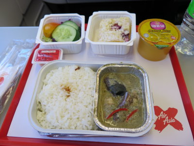 meal on Air Asia X Melbourne to Kuala Lumpur flight