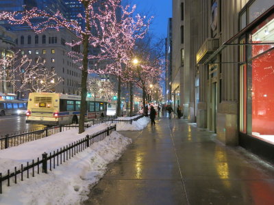 Chicago Michigan avenue at night