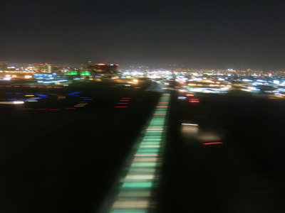 above Aviation Blvd landing at LAX 