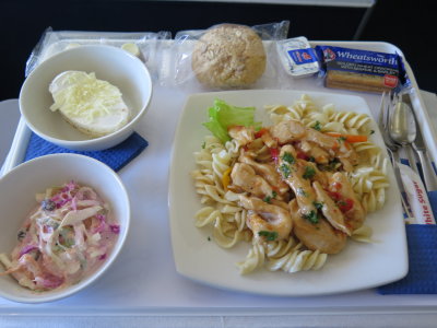 SAA Airlink flight Antananarivo to Johannesburg lunch