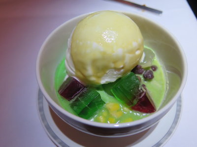 Singapore airlines sin to mel chendol with ice cream