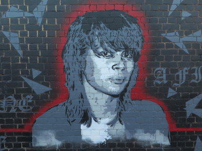 mural of Chrissy Amphlett