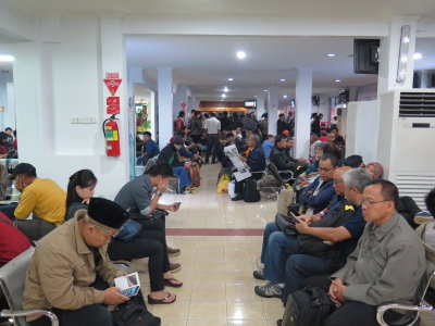 Bandung airport waiting to board