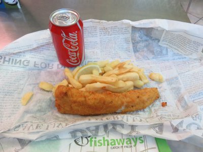 Johannesburg fish and chips at Sandton mall