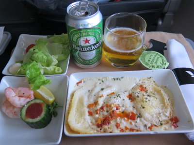 lunch American airlines ORD to LAX