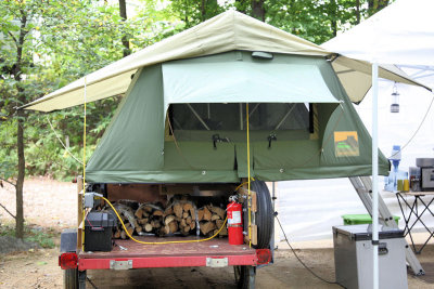 Tent on the trailer from last year