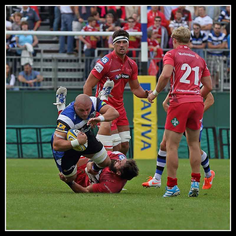 Carl Ferns is tackled