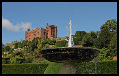Powis Castle and fountain 