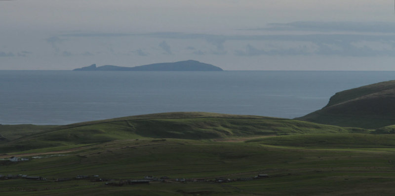 Fair Isle from Ward of Scousburgh, Mainland, Shetland